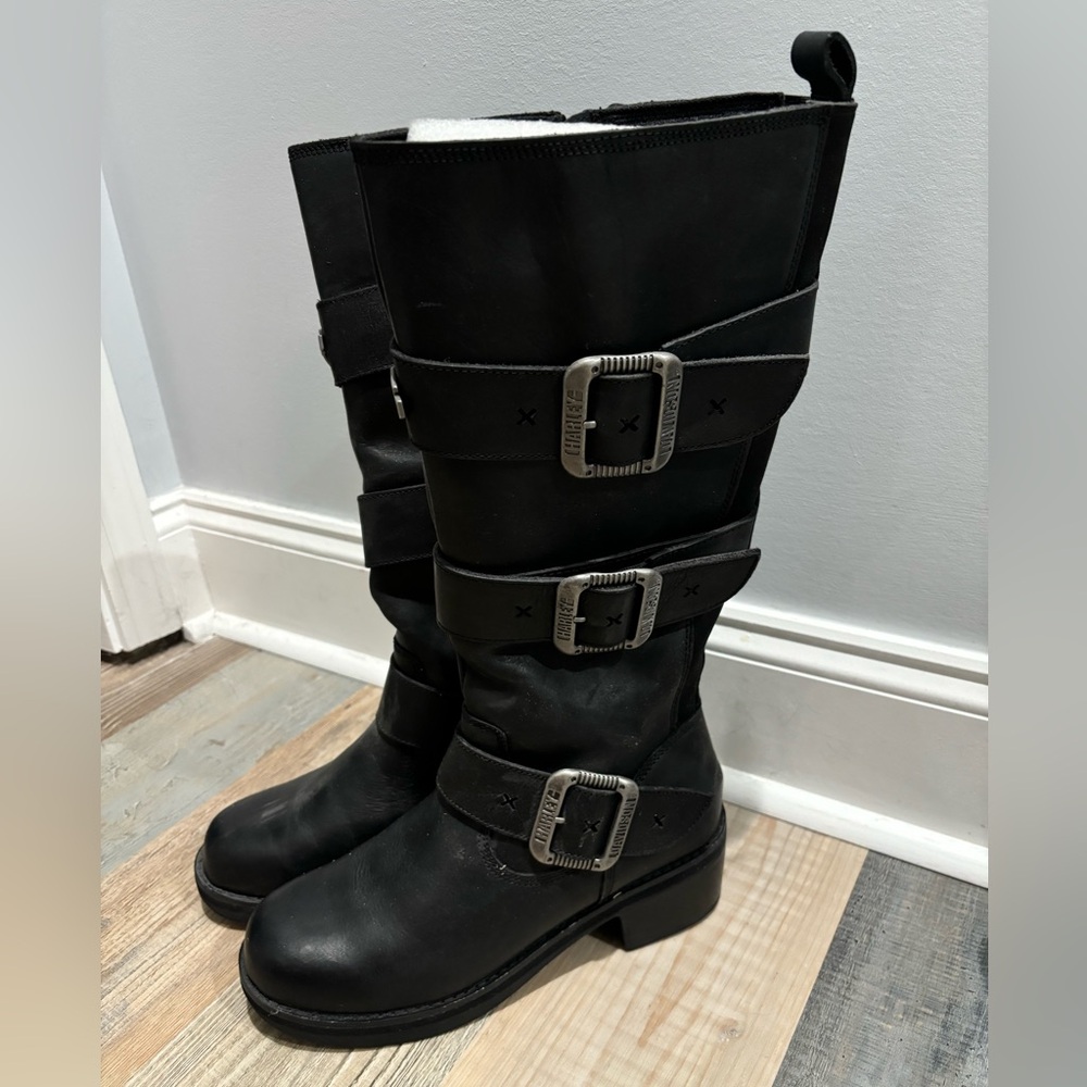NWT Harley-Davidson Women's Bostwick 14-Inch Black Motorcycle Boots D84311